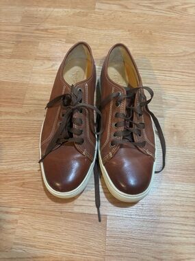 Sperry Brown Leather Lace-Up Boat Sneakers